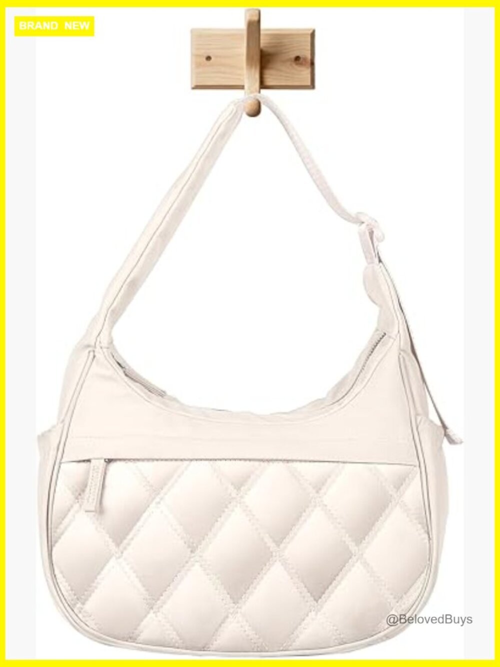 Quilted Puffer Crossbody Bag with Adjustable Strap 3 Pockets Travel Work